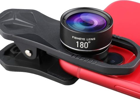 180° fisheye Lens for iPhone Samsung Google Android Smartphone,with Clip,Cell Phone Lens,anamorphic Lens,Funny Pictures
